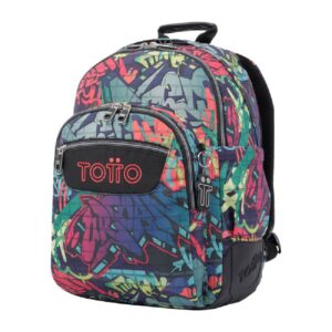 MOCHILA ESCOLAR ESTAMPADO GRAFFITI-MORRAL CRAYOLES