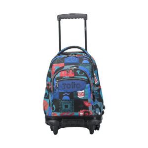 MOCHILA ESCOLAR RUEDAS TOTTO GRANDE BOMPER MONSTRUOS