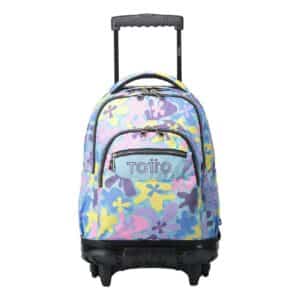 MOCHILA ESCOLAR RUEDAS TOTTO MEDIANA RESMA FLORES HAWAII