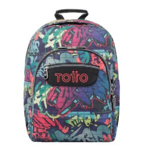 MOCHILA ESCOLAR MEDIANA GRAFFITI - MORRAL CRAYOLES