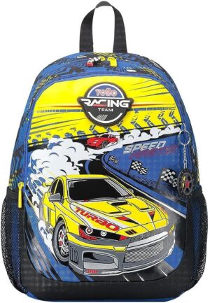 MOCHILA ESCOLAR ESTAMPADO RACING - MORRAL CRAYOLES