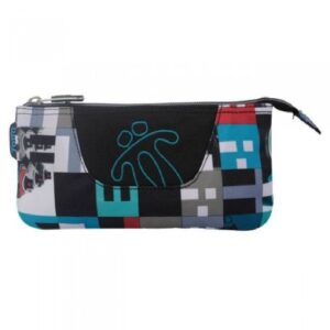 ESTUCHE ESCOLAR TRES COMPARTIMENTOS SPRAY