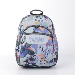 MOCHILA ESCOLAR LIENZO FLORAL - MORRAL CRAYOLES GR