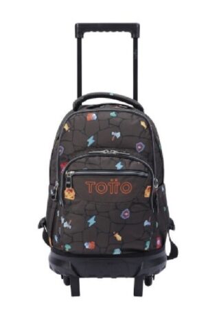 MOCHILA ESCOLAR PEQUEÑA RUEDAS ESTAMPADO VIDEOJUEGO