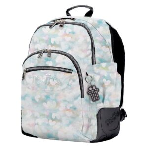 MOCHILA ESCOLAR CORAZONES PASTEL RAYOL