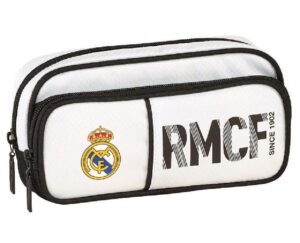 ESTUCHE ESCOLAR REAL MADRID COMPARTIMENTO DOBLE