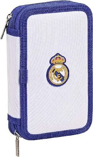 PLUMIER DOBLE 28 PCS REAL MADRID 1ª EQUIP