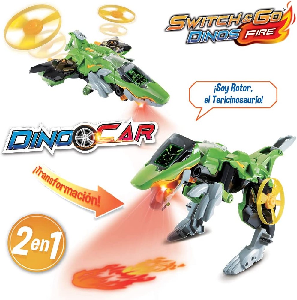 SWITCH & GO DINOS ROTOR, TERICINOSAURIO AVION - Imagen 2
