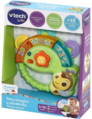 Baby sonajero y pandereta Abejita musical