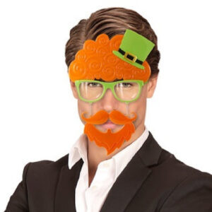 GAFAS FIESTA DE SAN PATRICIO CON BIGOTES Y PERILLA