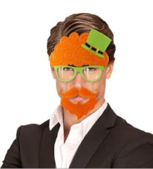 GAFAS FIESTA DE SAN PATRICIO CON BIGOTES Y PERILLA