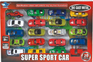 CAJA 20 COCHES METAL