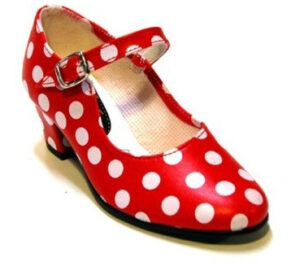 ZAPATO ROJO LUNAR BLANCO Nº38