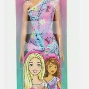 BARBIE MORENA VESTIDO FLORES PÚRPURA - MATTEL