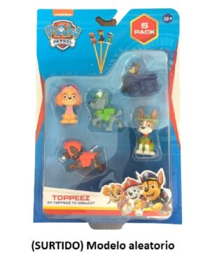 PAW PATROL - PACK DE 5 FIGURAS TOPPEEZ