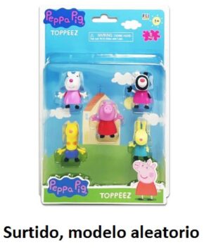PEPPA PIG - PACK DE 5 FIGURAS TOPPEEZ (SURTIDO)