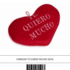 CORAZON TE QUIERO MUCHO/TE AMO 32CM.