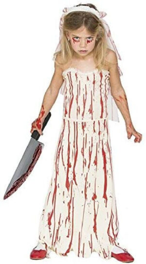 DISFRAZ DE NOVIA SANGRIENTA 7-9 AÑOS