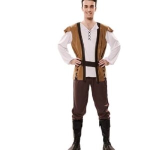 DISFRAZ MESONERO POSADERO CAMPESINO MARRON XL