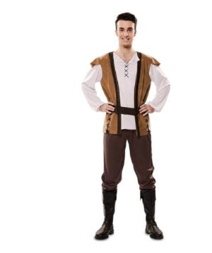 DISFRAZ MESONERO POSADERO CAMPESINO MARRON XL