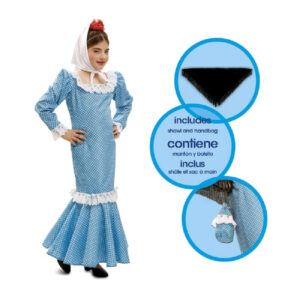 DISFRAZ CHULAPA MADRILEÑA AZUL NIÑA 1-2 AÑOS