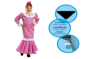 DISFRAZ CHULAPA MADRILEÑA ROSA NIÑA 7-9 AÑOS