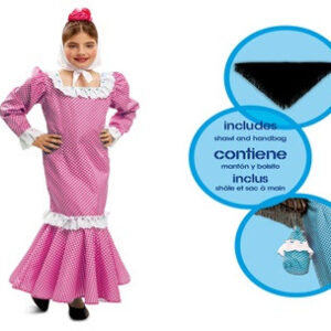 DISFRAZ CHULAPA MADRILEÑA ROSA NIÑA 7-9 AÑOS