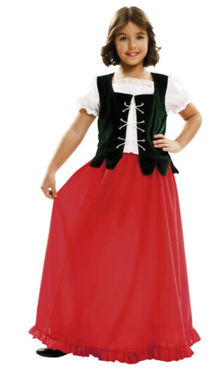 DISFRAZ DULCINEA POSADERA MEDIEVAL CAMPESINA 7-9 AÑOS
