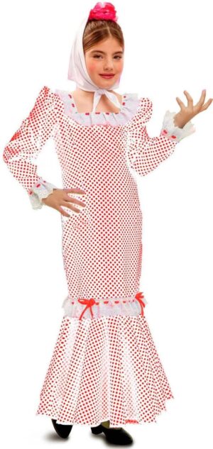 DISFRAZ CHULAPA MADRILEÑA BLANCO NIÑA 3-4 AÑOS