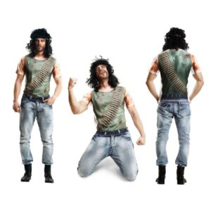 DISFRAZ CAMISETA COSPLAY WARRIOR RAMBO T.S