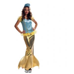 DISFRAZ SIRENA DORADO ADULTO T.M/L