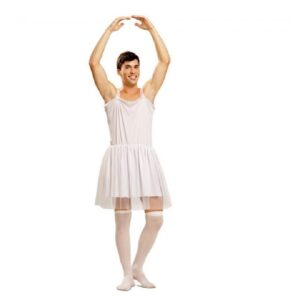 DISFRAZ BAILARINA DANZA  BLANCA HOMBRE ML