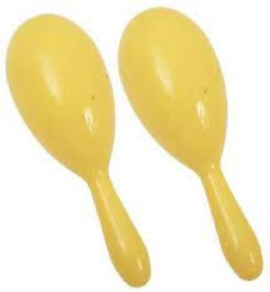 SET 2 MARACAS DE PLASTICO AMARILLO