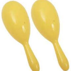 SET 2 MARACAS DE PLASTICO AMARILLO