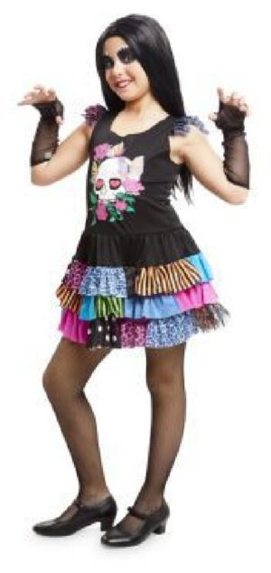 DISFRAZ ESQUELETO COLORES 10-12 AÑOS NIÑA