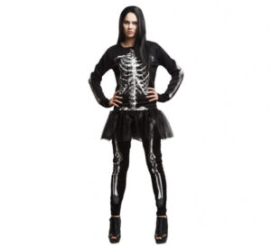 DISFRAZ MUJER ESQUELETO ML