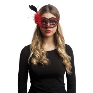 ANTIFAZ ROJO METAL/TEJIDO