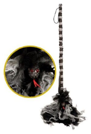 ESCOBA BRUJA ESPELUZNANTE CON LUZ, 93CM