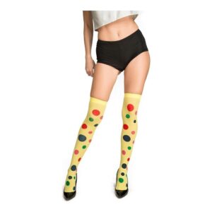 MEDIAS LUNARES PAYASO CLOWN AMARILLAS COLORES