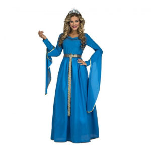 DISFRAZ PRINCESA MEDIEVAL AZUL T. M/L
