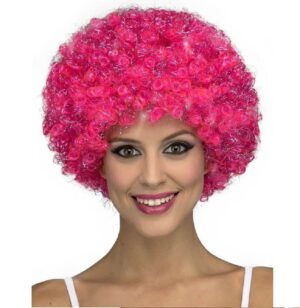 PELUCA RIZADA ROSA