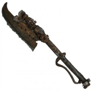 HACHA MECANICA STEAMPUNK OXIDADA FOAM