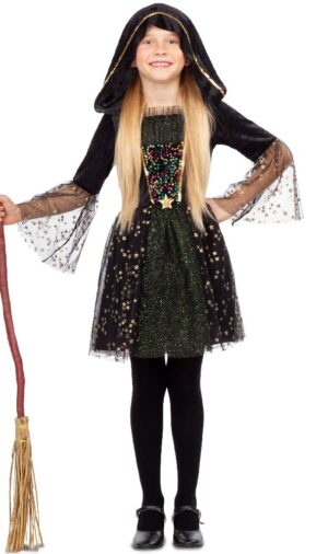 DISFRAZ BRUJA MISTERIOSA 5-6 AÑOS