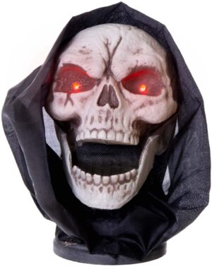 CALAVERA CON MANDÍBULA MOVIMIENTO, LUZ Y 17X24X21