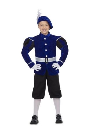 DISFRAZ PAJE REAL AZUL 5-6 AÑOS