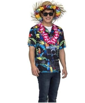 DISFRAZ CAMISETA HAWAIANO T.S