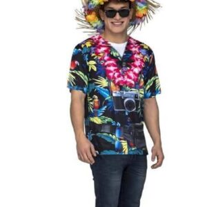 DISFRAZ CAMISETA HAWAIANO T.S