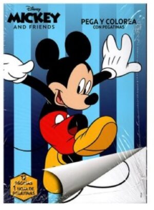 LIBRO PEGA Y COLOREA MICKEY DISNEY