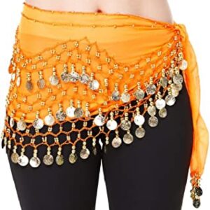 PAÑUELO DE MONEDAS - NARANJA DANZA VIENTRE