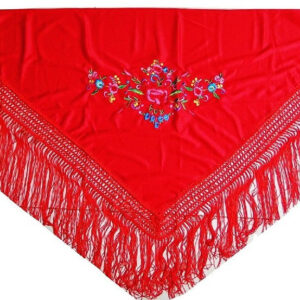 MANTON ROJO BORDADO PEQUEÑO